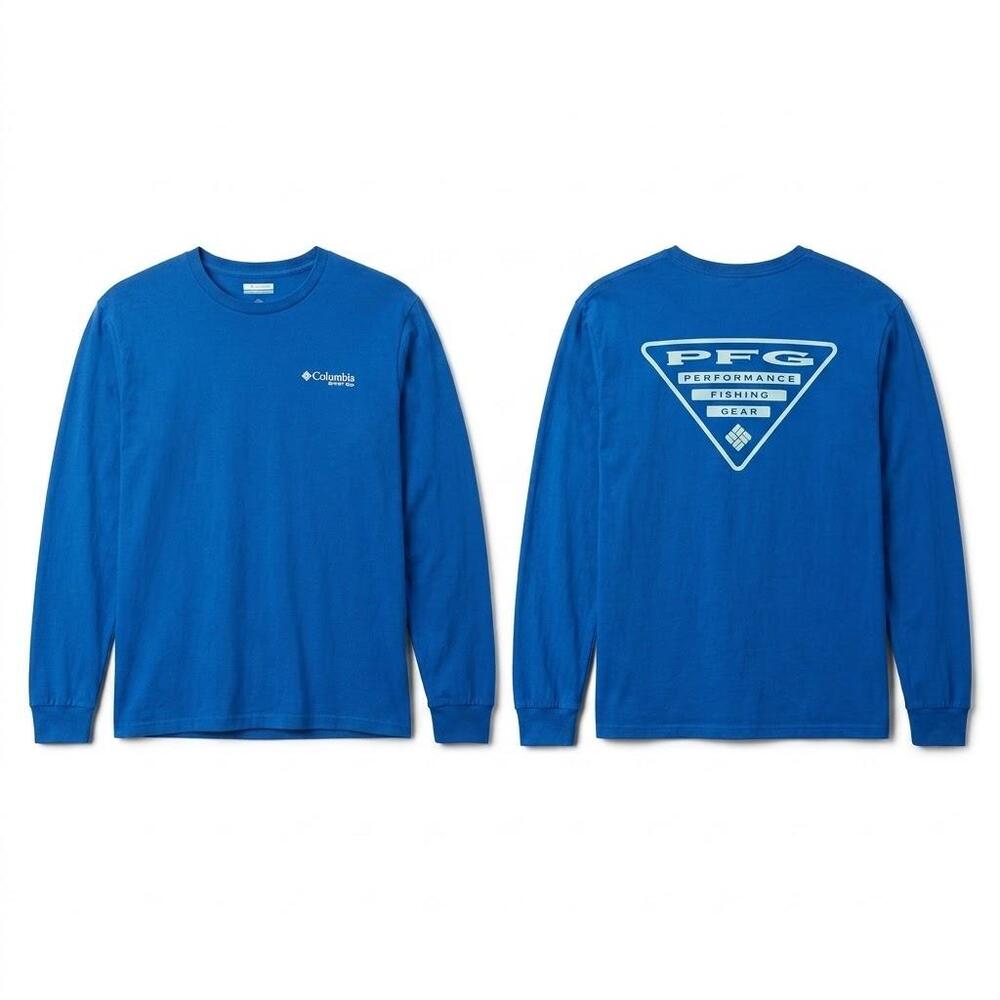 Columbia PFG Men’s Long Sleeve Graphic T-Shirt Royal Blue
